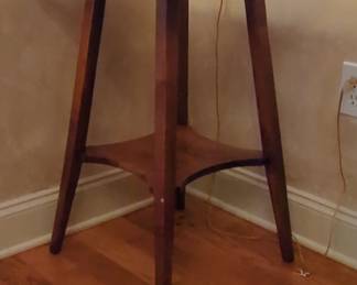 MidCentury Modern Style Side Table with Lower Shelf