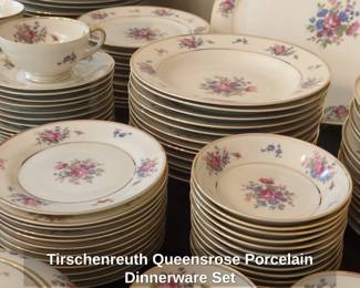 Tirschenreuth Queensrose Porcelain Dinnerware Set fifth image