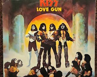 KISS Love Gun Vinyl Record with Original Inserts