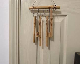 Bamboo Wind Chime with Wooden Accents
