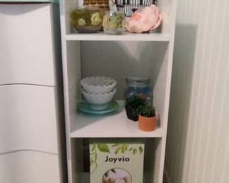 White Shelf Bookcase with Decorative Items
