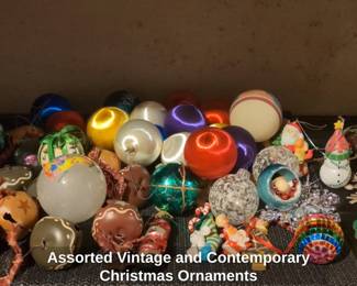 Assorted Vintage and Contemporary Christmas Ornaments second image