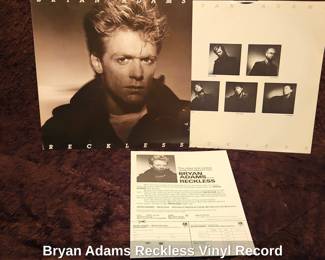 Bryan Adams Reckless Vinyl Record third image