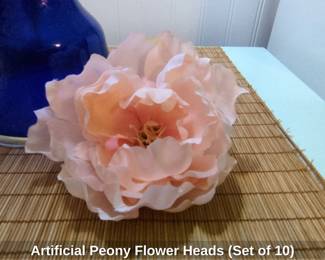 Artificial Peony Flower Heads Set of 