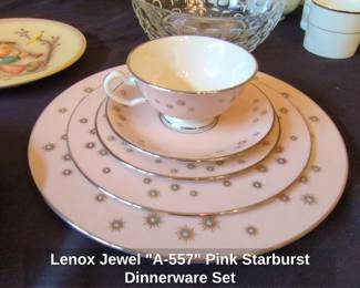 Lenox Jewel A Pink Starburst Dinnerware Set