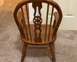 Childrens Oak Windsor Rocking Chair second image