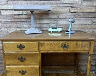 Vintage Maple Student's Desk