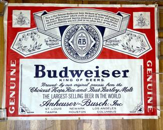 Ealry 1970s Budweiser Beer Poster 