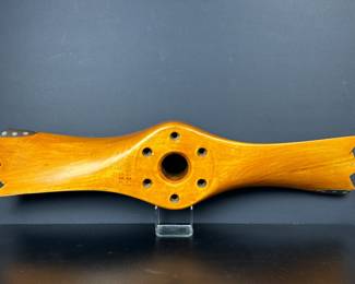 Center section of an old wooden airplane propeller