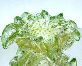 Vintage Mid Century Murano Art Glass Bowl 