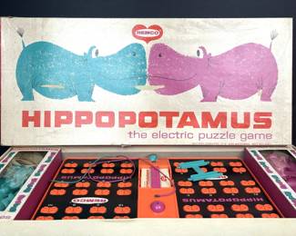 Vintage Hippopotamus electric puzzle game