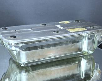 Vintage medical Pyrex glass sterilization tray 