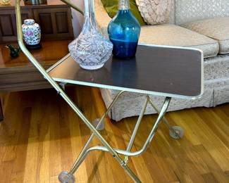 MID CENTURY MODERN FOLDING SERVING CART