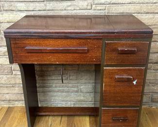 Vintage Late 1940s Moderne Singer Sewing Machine 206k