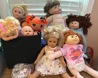 Vintage dolls- Cabbage Patch Kids, American girl doll, and others