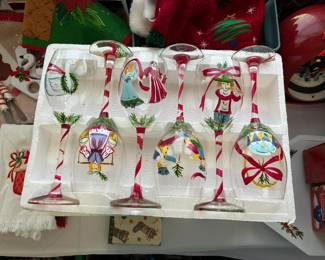 Painted Christmas glasses