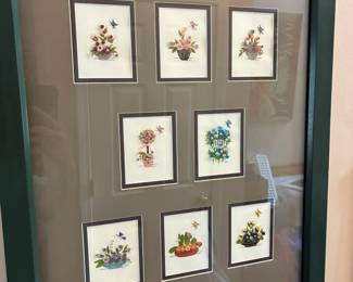Framed paper quilling art