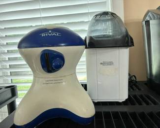 Rival Snow Cone maker and Toastmaster Model TPC2 hot air popcorn popper