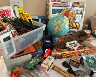 Train sets and vintage cars