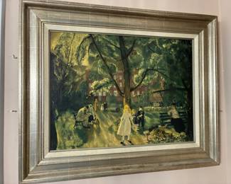 Reproduction print of "Gramercy Park" (1920) by George Bellows