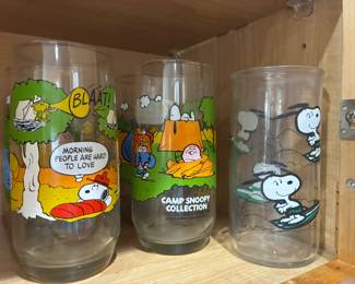 Vintage Camp Snoopy Peanuts glasses