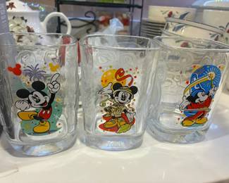 McDonald's Walt Disney World Millennium 2000 glasses, set of 3