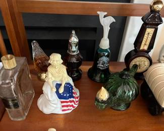 Avon perfume bottle collection in various shapes