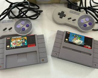 Super NES Controllers and Games