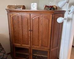 Corner TV entertainment center