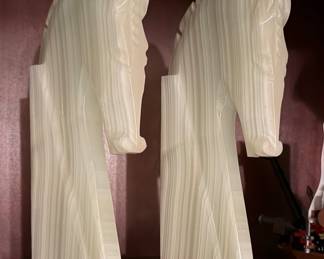 Large Marble Bookends 