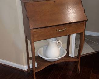 Oak Slant Front Desk