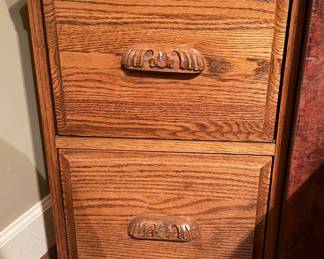 Oak File Cabinet 