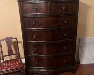 Mahogany Bow Front Chest