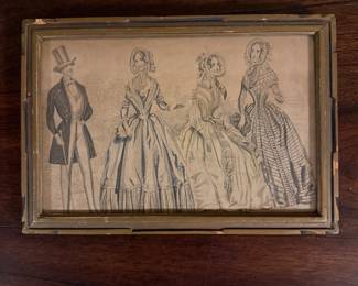 Antique Fashion Print 