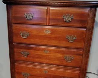 Tall wood dresser