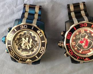 Invicta New York Yankees and Boston Redsocks watches.