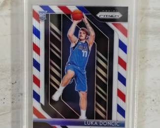 Highly Collectible 2018-19 Panini Red/White/Blue Prizm #280 Luka Doncic RC Rookie PSA 10