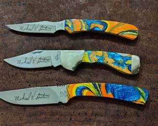 Hen and Rooster Michael Prater custom Knives