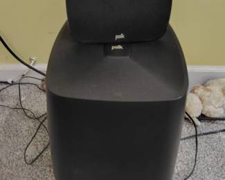 Polk audio surround sound system (more speakers not shown)