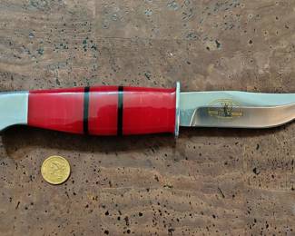 Special edition anniversary buck knife BCCi red Lucite very limited release