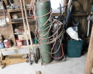 Acetylene Torch Set, w/ cart