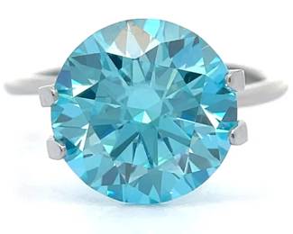 5 Carat Fancy Sea Blue Moissanite
