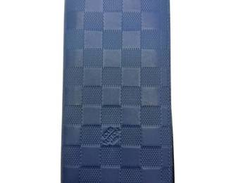 Louis Vuitton Blue Damier Infini Leather Long Wallet