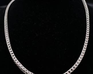 Unisex Sterling Silver Heavy Link Chain 22" Necklace