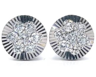 0.80 Carat Diamond Illusion Miracle Stud Earrings
