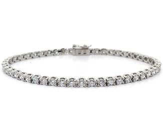 NEW! Classic 4 Carat Diamond Tennis Bracelet