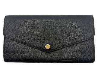 Louis Vuitton Black Empreinte Leather Sarah Wallet
