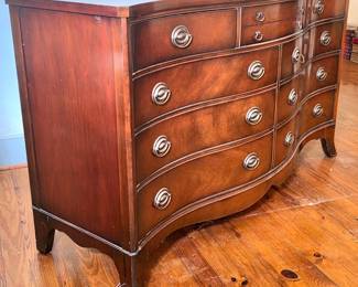 Drexel Mahogany Bow Front Dresser