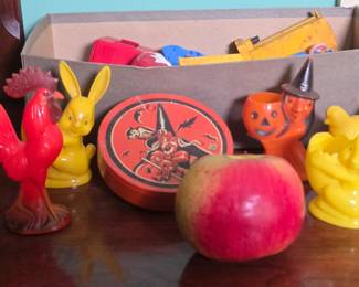 Vintage Plastic Toys Holiday Decorations