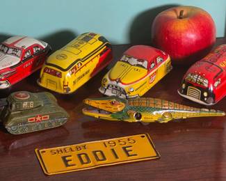 Antique Vintage Pressed Tin Steel Toys